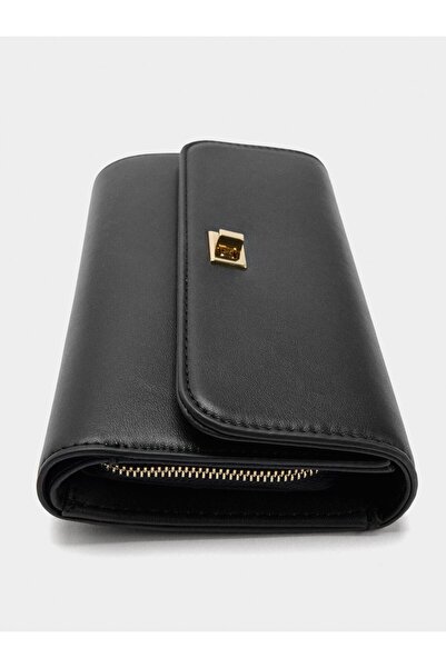 PARFOIS Kadın Kapaklı Düz Cüzdan_Ölçü(cm): 20x13x3(UxYxG