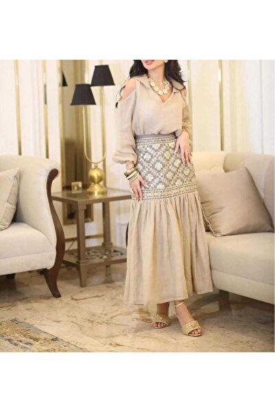 lavera fashlon Lavera ~ Soft casual dress in honey tones