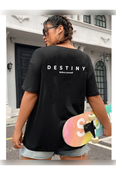 TİMİSİVA Tricou unisex supradimensionat ARTISTIC cu imprimeu guler rotund cu ...