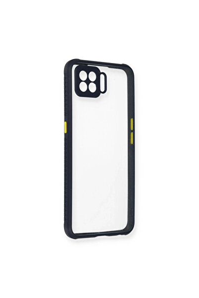 eco port حافظة اوبو رينو 4 لايت ميامي سيليكون شفاف - أزرق داكن