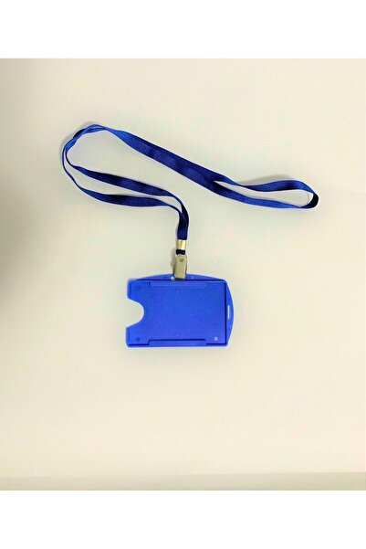 Yuka Mavi RENK Personel Boyun Askı İpi 10 ADET Askı İpi ve Kart Kabı