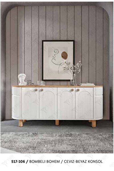 EvcesHome 516-108 Bohem Konsol - Modern Dikey Kanallı Kapak Tasarımı