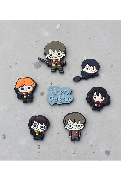 Buki'nin Atölyesi Jibbitz Terlik Süsü 7 Li Set Harry Poter Ron Hermione