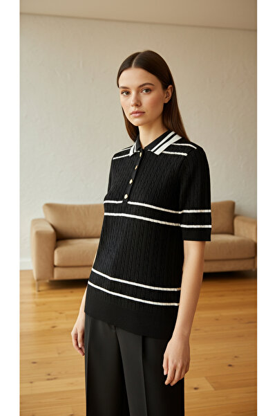 Rossida Tricotaj Kısakol cu guler polo