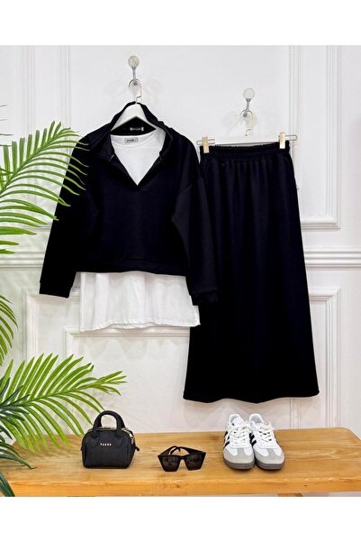 onix طقم دولي المزدوج باللون الأسود