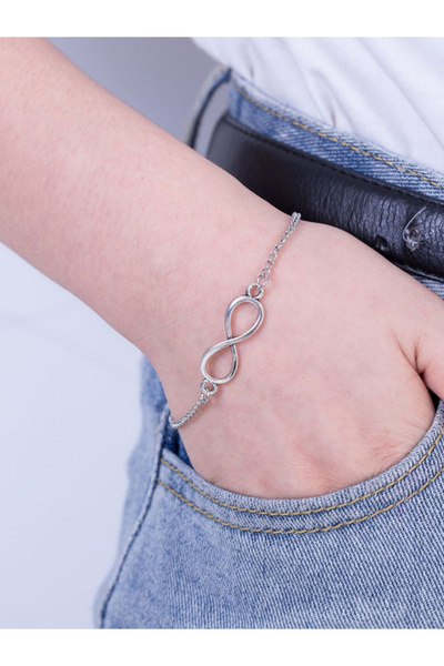 Take Two By Styli Infinity Symbol Thin Chain Bracelet