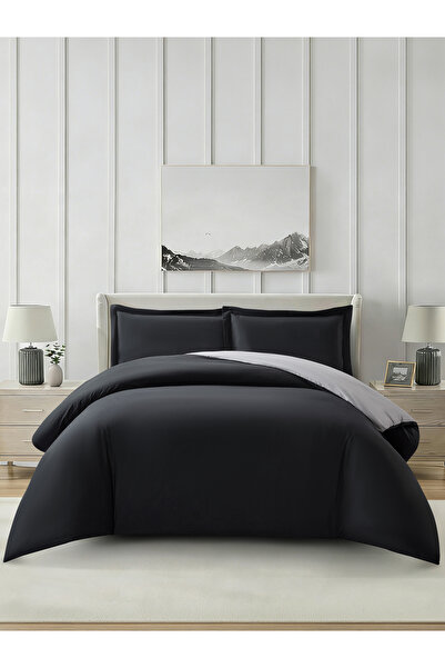 Donetella Solid Duvet Cover Set 4-Pcs, Queen Size 200×240cm, Brushed Microfib...