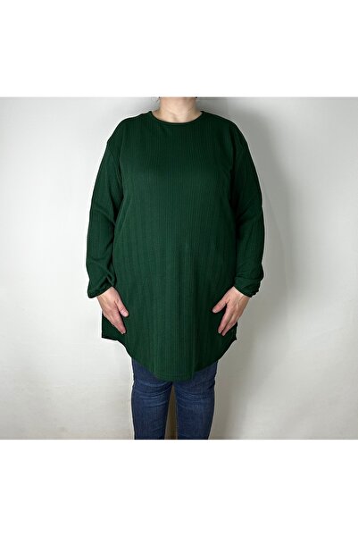 YAŞAR TRİKO Women's Green Long Sleeve Ankle Elasticated Crew Neck Acrylic Lon...