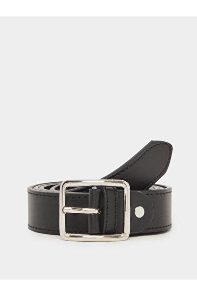 Styli حزام خصر رجالي أسود صلب مع مشبك معدني