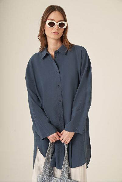 FTZ WOMEN Жіночий модальний капюшон з кишенями Indigo 31003