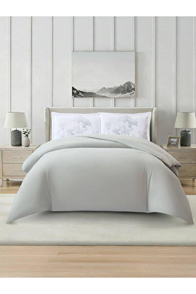 Donetella Solid 4Pc Duvet Cover Set, Queen Size 200×230cm, Brushed Microfiber...