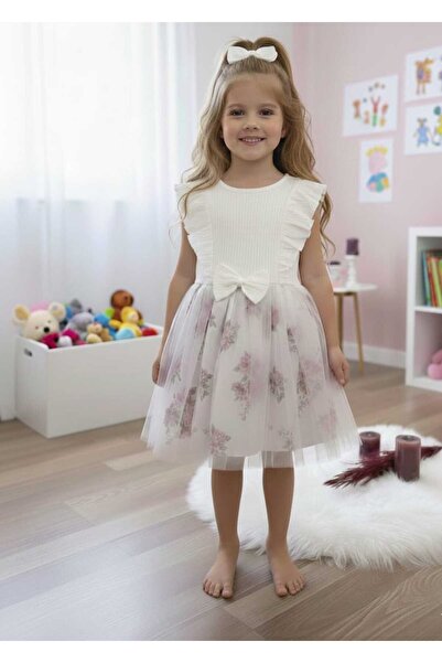 Retro Women Rochie Tutu florală din bumbac pentru fete, pentru ziua de nașter...