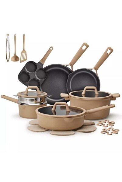 CAROTE 21-Piece Nonstick Cookware Set, PFOA-Free Healthy Cooking Set