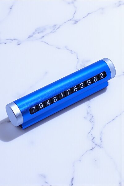 katilus Çevirmeli Mavi Araç Içi Telefon Numaralık Alüminyum Oto Park Numaratö...