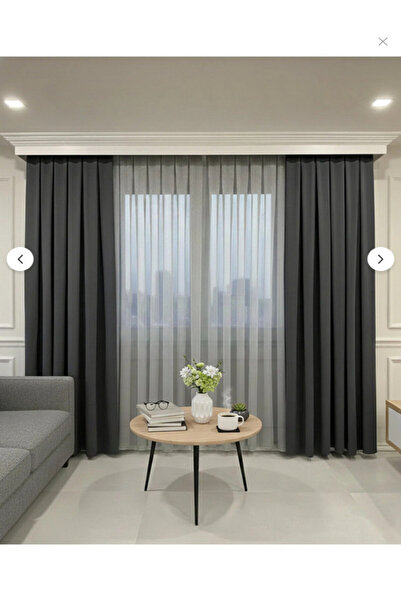 Taç Dark Smoked Color 1/3 Dense Fold Honeycomb Weaving Soft Structure Panama ...