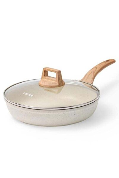 CAROTE Non Stick Frying Pan Skillet,10" Nonstick Fry Pan with Glass Lid