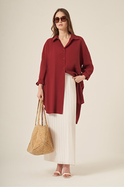 FTZ WOMEN Șapcă modală de damă cu buzunare, roșu claret 31003