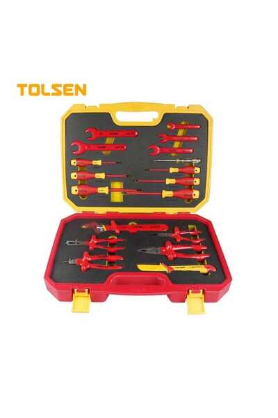 TOLSEN 18Pcs VDE Insulated Hand Tools Set Premium Electrician Kit EN60900 Cer...