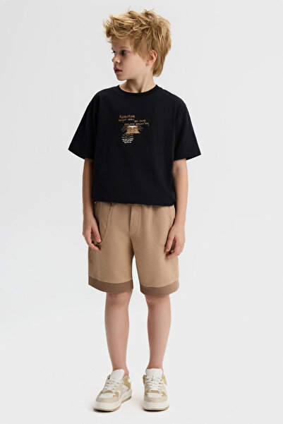 NK Boy's Fuji Back Print Tshirt 8-14 Years Black
