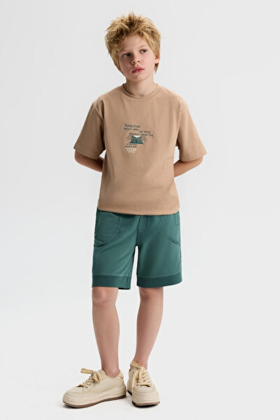 NK Boy's Fuji Back Printed Tshirt 8-14 Years Old Mink