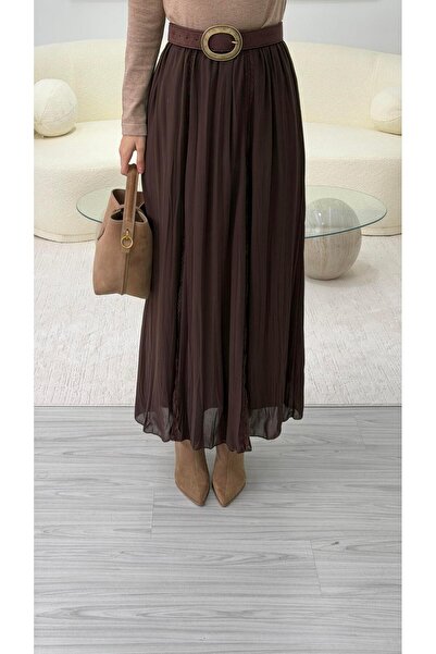 LUUNA STORE Lace-Up Skirt - Brown