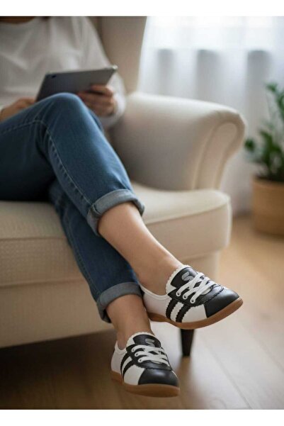 Klay Shoes Kadın Günlük Retro Spor Ayakkabı Şık Rahat Babet