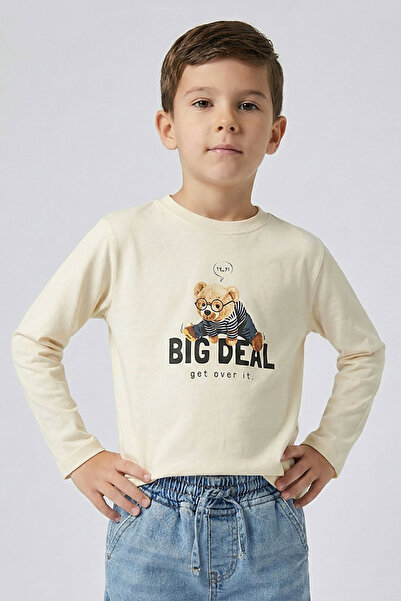 DMB BOYS & GIRLS Момчешка блуза с принт Dmb 4-9 Крем