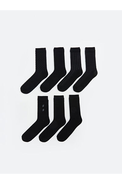 LC Waikiki Rmz Gi̇yi̇m Farkiyla Printed Men's Socks 7-Pack