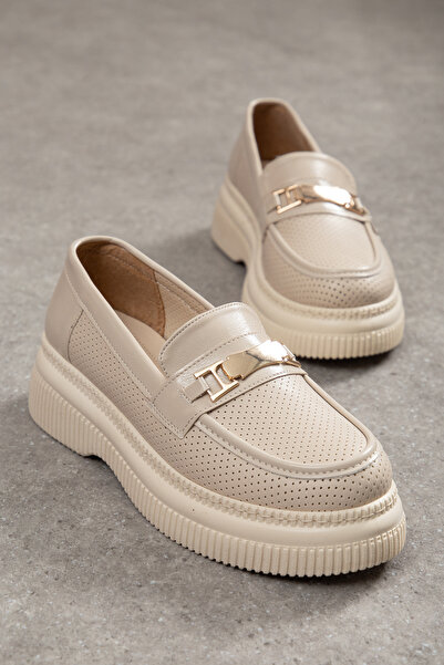 M Miss dark moda Κομψό γυναικείο loafer με διάτρητη, αναπνέουσα ορθοπεδική σό...