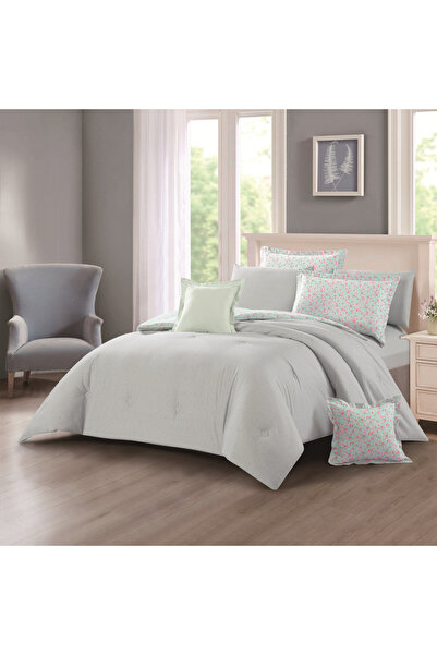 Levore Cotton 8-piece bedspread, 100% soft cotton, floral pattern, double-sid...