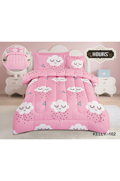 HOURS مفرش أطفال من هورس طقم 4 قطع بحشوة باشكال رسوم حديثة KELLY-102-2