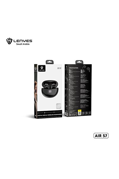 Lenyes سماعات رأس لاسلكية بشاشة رقمية AIR 57