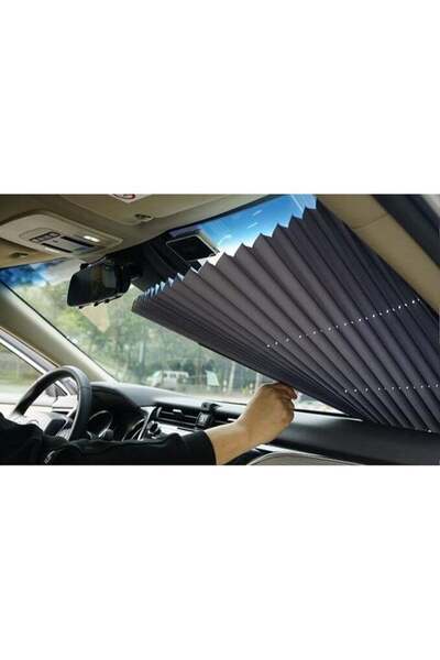 Mob مظلة شمسية أمامية للسيارة قابلة للتمديد، 170×46 سم