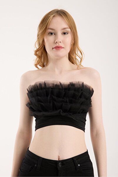 Modazeyosh Women's Tulle Detailed Bustier