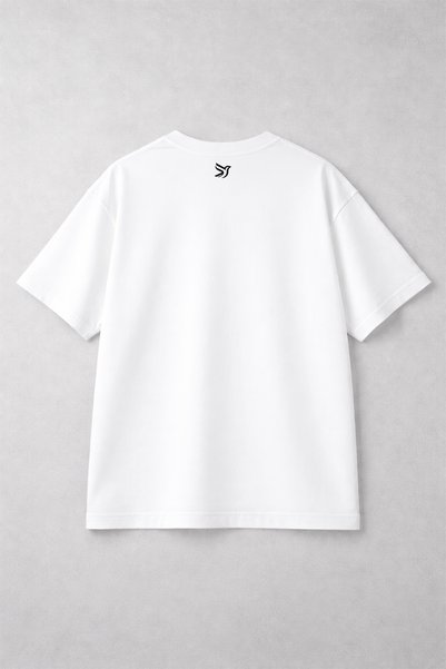FANA Capybara Printed Unisex White Loose Fit T-Shirt – Oversize Cut 100% Cotton T-Shirt