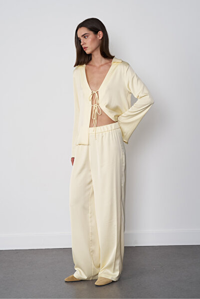 Beyyoglu Saten Bağlama Detaylı Gömlek