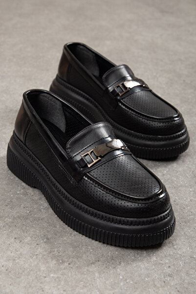 M Miss dark moda Κομψό γυναικείο loafer με διάτρητη, αναπνέουσα ορθοπεδική σό...