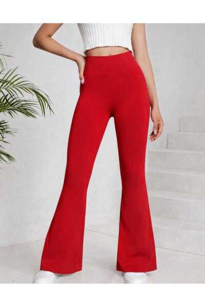 LİMMODA Kız çocuhu yüksek bel ispanyol paça pantolon