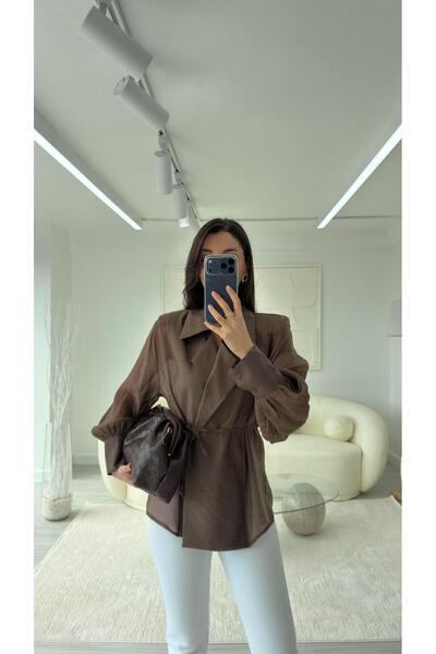 LUUNA STORE Padding double breasted shirt - brown