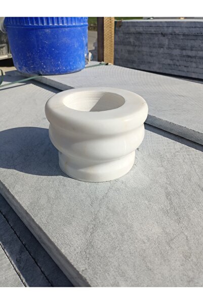 FeyzaDesign Beyaz mermer mezar suluk, şık ve dayanıklı tasarım, kolay kullanım