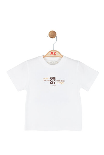 NK تيشيرت بيبي بوي تشيسينج للأعمار من 1 إلى 4 سنوات، لون إكرو