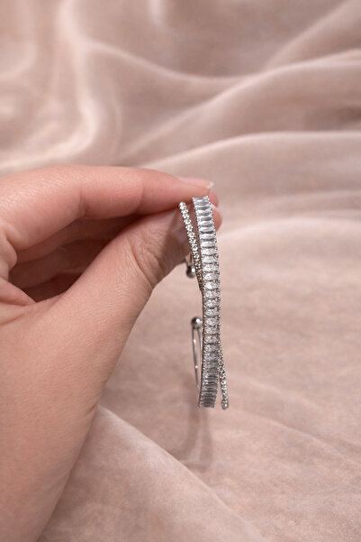 staınless steel Modern Çift Taşlı Ayarlanabilir Çelik Kelepçe Bileklik