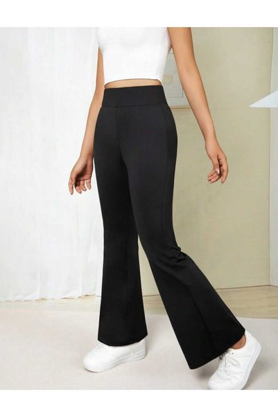 LİMMODA Kız çocuğu yüksek bel ispanyol paça pantolon