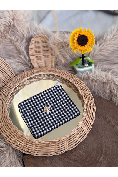 zevonna Black Color Small Size Wallet, Pad Bag, Functional Storage Bag