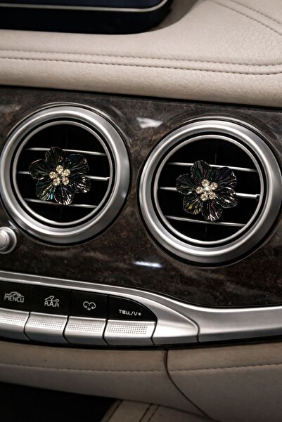 Mgs Mgsdizayn çiçek klima süsü ( 2 adet) Siyah Janjanlı renk