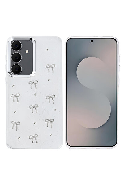 TechTrove Embossed D Patterned S Glittery Transparent A+ Quality Cover Compat...