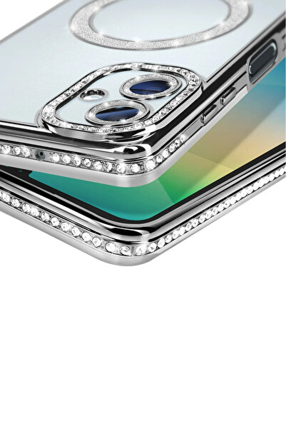 isiltikidsmoda Newface Samsung Galaxy A06 Joke Simli Magneticsafe Case - Silver