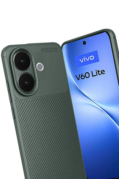 isiltikidsmoda Newface Vivo V60 Lite Auto Focus Carbon Cover - Dark Green
