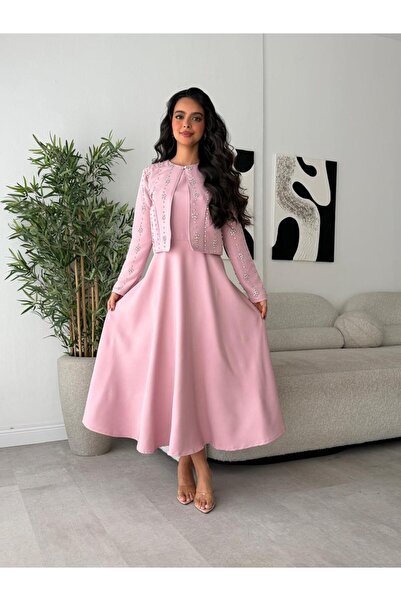 styleekone Midi dress with sequin embroidery