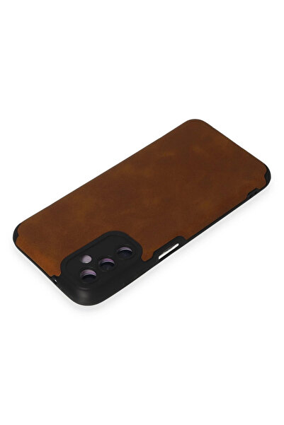 isiltikidsmoda Newface Samsung Galaxy M14 5g Case Loop Leather Silicone - Brown